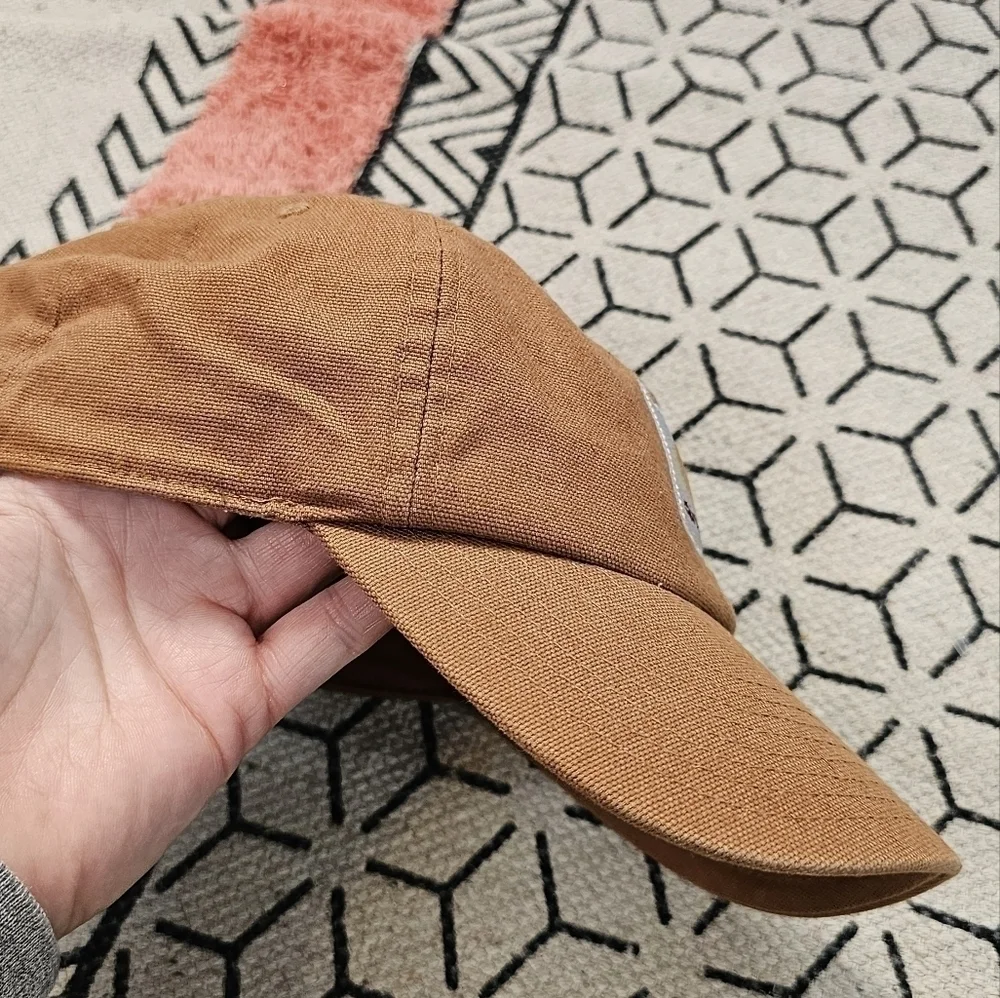 CARHARTT TAN SQUARE LOGO HAT, SZ MEDIUM TODDLER